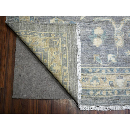 Oushak And Peshawar Wool Hand Knotted Rug Grey Gray 12.0X14.6 -O071597