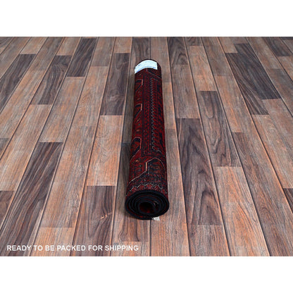 Tribal & Geometric Wool Hand Knotted Rug Red 2.7x3.10 -O0715