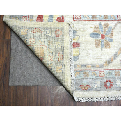 Oushak And Peshawar Wool Hand Knotted Rug Ivory Ivory 11.9X15.9 -O071628