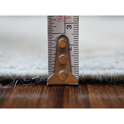 Oushak And Peshawar Wool Hand Knotted Rug Blue Ivory 2.9X13.9 -O071639