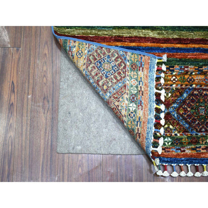 Kazak Wool Hand Knotted Rug Multicolored No Border 2.0X3.2 -O071664