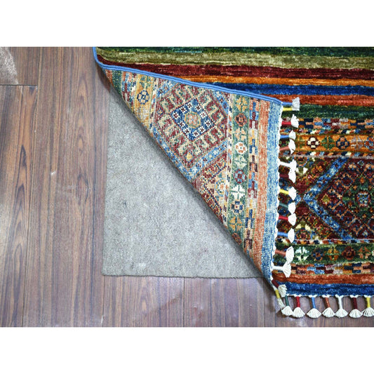 Kazak Wool Hand Knotted Rug Multicolored No Border 2.0X3.2 -O071664