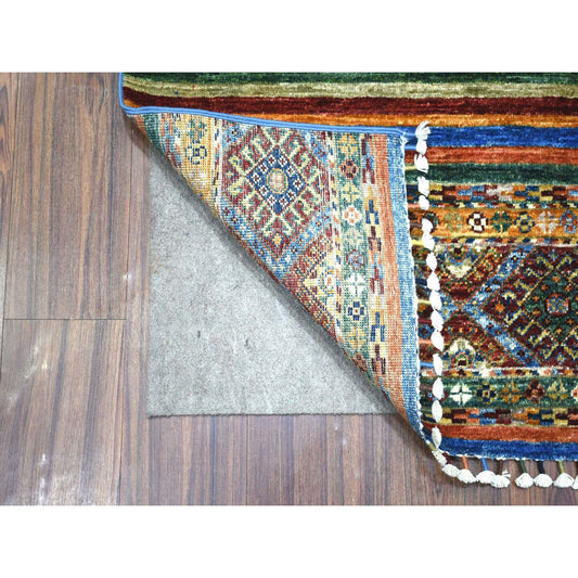 Kazak Wool Hand Knotted Rug Multicolored No Border 2.0X3.2 -O071668