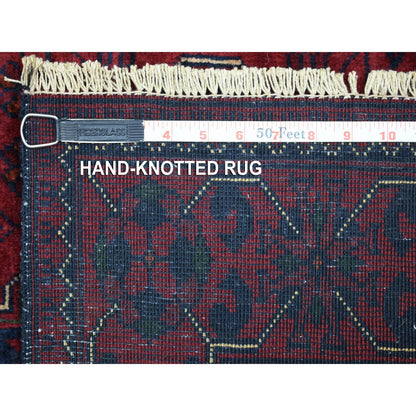 Tribal & Geometric Wool Hand Knotted Rug Red Red 2.8X4.1 -O071697