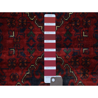 Tribal & Geometric Wool Hand Knotted Rug Red Red 2.6X3.10 -O071699