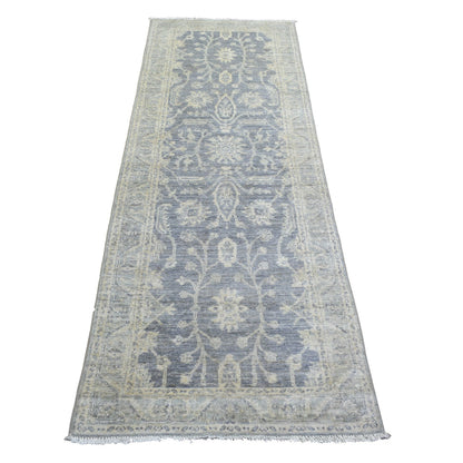 Oushak And Peshawar Wool Hand Knotted Rug Grey 2.8x7.10 -O071735