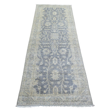 Oushak And Peshawar Wool Hand Knotted Rug Grey 2.8x7.10 -O071735