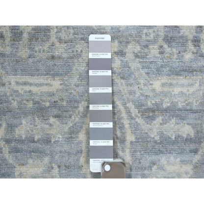 Oushak And Peshawar Wool Hand Knotted Rug Grey 2.8x7.10 -O071735