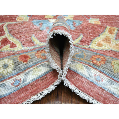 Oushak And Peshawar Wool Hand Knotted Rug Pink Pink 12.0X14.5 -O071748