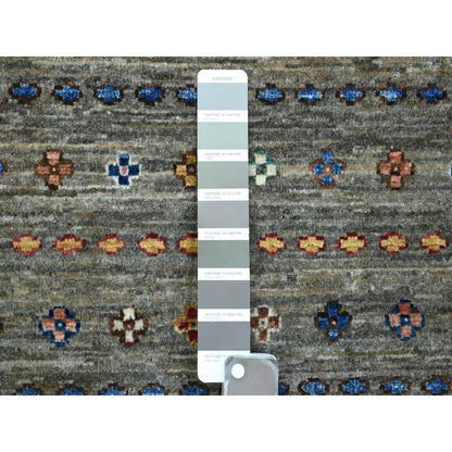 Kazak Wool Hand Knotted Rug Grey No Border 3.5X10.0 -O071751