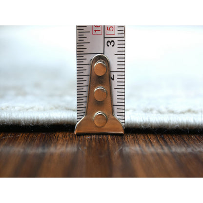 Oushak And Peshawar Wool Hand Knotted Rug Ivory Gray 4.0X5.8 -O071757