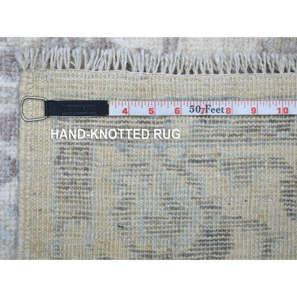 Oushak And Peshawar Wool Hand Knotted Rug Ivory Ivory 4.0X5.9 -O071759