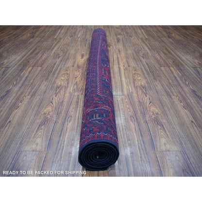 Tribal & Geometric Wool Hand Knotted Rug Red Red 5.6X7.8 -O071773