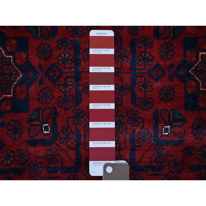 Tribal & Geometric Wool Hand Knotted Rug Red Red 5.6X8.0 -O071776