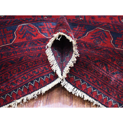 Tribal & Geometric Wool Hand Knotted Rug Red Red 9.10X12.6 -O071778