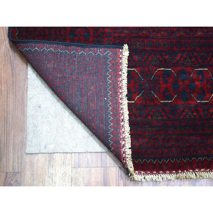 Tribal & Geometric Wool Hand Knotted Rug Red Red 9.10X13.0 -O071779