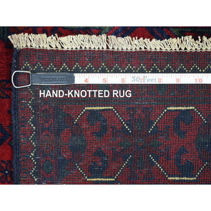 Tribal & Geometric Wool Hand Knotted Rug Red Red 2.9X4.3 -O071780