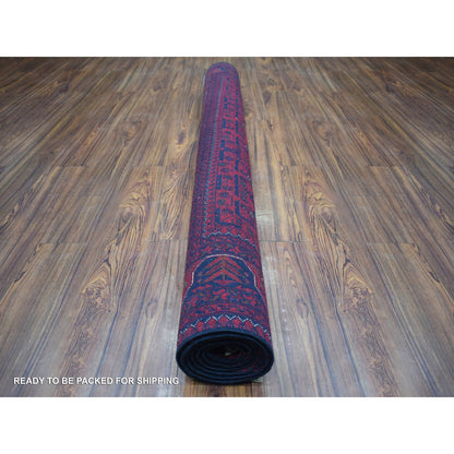 Tribal & Geometric Wool Hand Knotted Rug Red Red 5.8X7.5 -O071787