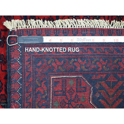 Tribal & Geometric Wool Hand Knotted Rug Red Red 5.8X7.5 -O071787