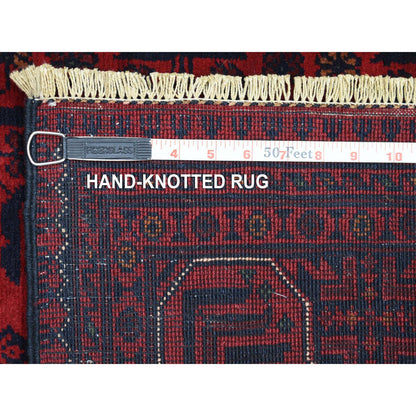 Tribal & Geometric Wool Hand Knotted Rug Red Red 4.4X6.3 -O071798