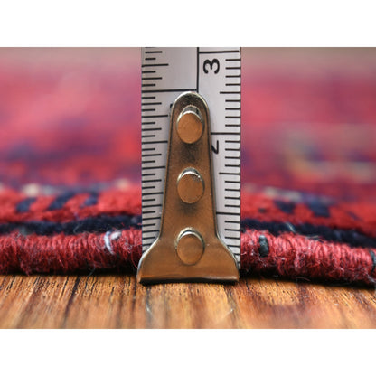 Tribal & Geometric Wool Hand Knotted Rug Red Red 3.5X5.0 -O071800