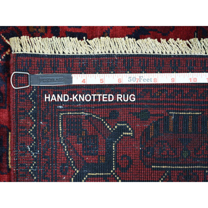 Tribal & Geometric Wool Hand Knotted Rug Red Red 3.5X5.0 -O071800