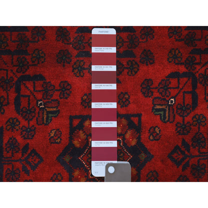 Tribal & Geometric Wool Hand Knotted Rug Red Red 3.4X4.8 -O071802