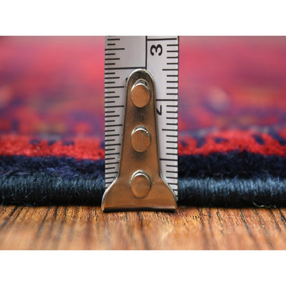 Tribal & Geometric Wool Hand Knotted Rug Red Red 3.4X4.8 -O071802