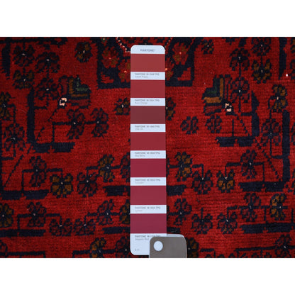 Tribal & Geometric Wool Hand Knotted Rug Red Red 3.2X4.8 -O071807