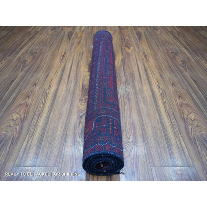 Tribal & Geometric Wool Hand Knotted Rug Red Red 3.2X4.8 -O071807