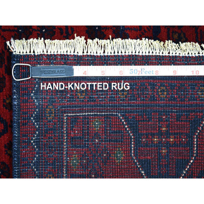 Tribal & Geometric Wool Hand Knotted Rug Red Red 3.2X4.8 -O071807