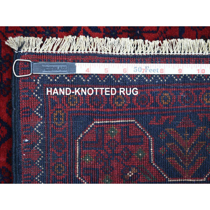 Tribal & Geometric Wool Hand Knotted Rug Red Red 3.3X5.0 -O071808