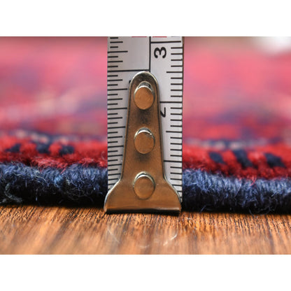 Tribal & Geometric Wool Hand Knotted Rug Red Red 3.5X4.10 -O071810