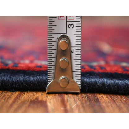 Tribal & Geometric Wool Hand Knotted Rug Red Red 2.8X9.5 -O071817