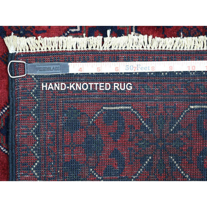 Tribal & Geometric Wool Hand Knotted Rug Red Red 3.0X12.9 -O071820