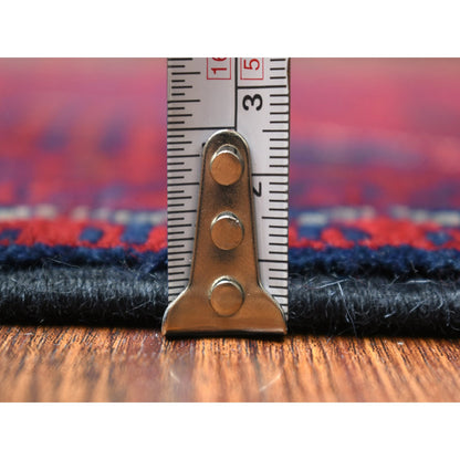 Tribal & Geometric Wool Hand Knotted Rug Red Red 3.0X9.3 -O071821