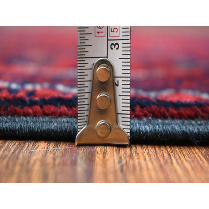 Tribal & Geometric Wool Hand Knotted Rug Red Red 3.0X9.6 -O071822