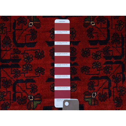 Tribal & Geometric Wool Hand Knotted Rug Red Red 2.7X9.5 -O071824