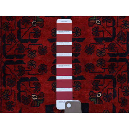 Tribal & Geometric Wool Hand Knotted Rug Red Red 2.6X9.5 -O071826