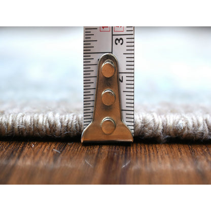 Oushak And Peshawar Wool Hand Knotted Rug Brown Light Blue 2.10X17.1 -O071880