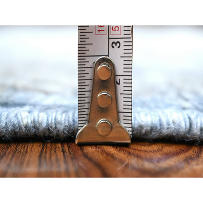 Oushak And Peshawar Wool Hand Knotted Rug Blue Gray 3.0X9.9 -O071890