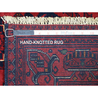 Tribal & Geometric Wool Hand Knotted Rug Red Red 3.2X5.0 -O071899