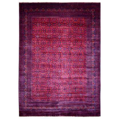 Tribal & Geometric Wool Hand Knotted Rug Red Red 10.0X12.10 -O071915