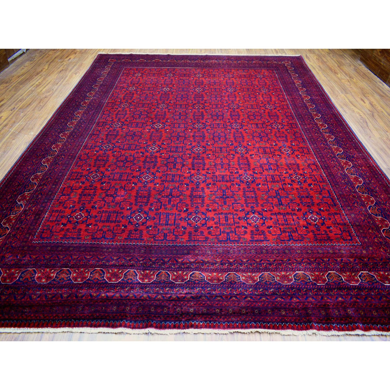 Tribal & Geometric Wool Hand Knotted Rug Red Red 10.0X12.10 -O071915