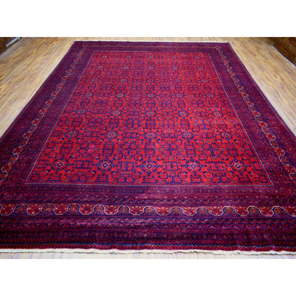 Tribal & Geometric Wool Hand Knotted Rug Red Red 10.0X12.10 -O071915