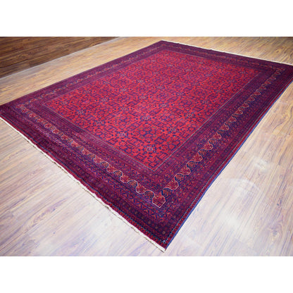 Tribal & Geometric Wool Hand Knotted Rug Red Red 10.0X12.10 -O071915