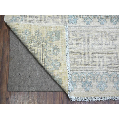 Oushak And Peshawar Wool Hand Knotted Rug Ivory Ivory 8.1X9.10 -O071970