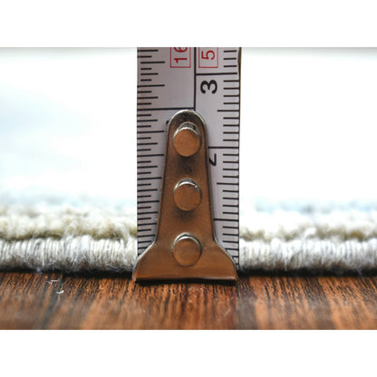 Oushak And Peshawar Wool Hand Knotted Rug Grey Ivory 3.0X5.0 -O071980