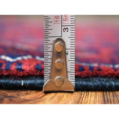 Tribal & Geometric Wool Hand Knotted Rug Red Red 2.8X9.7 -O072008