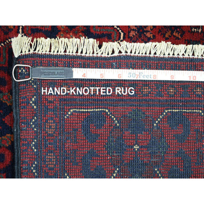 Tribal & Geometric Wool Hand Knotted Rug Red Red 2.9X9.5 -O072015